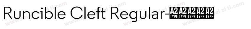 Runcible Cleft Regular字体转换